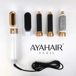 Sèche cheveux boucleur AirStyler 5 avec ses embouts et son logo